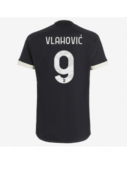 Juventus Dusan Vlahovic #9 Ausweichtrikot 2023-24 Kurzarm